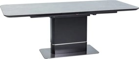 Jedálenský rozkladací stôl Pallas 160/210 cm keramika sivý mramor/čierny