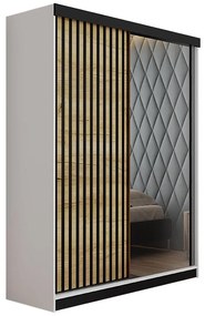 Skriňa Malani 138  L biely / dvierka craft zlatý