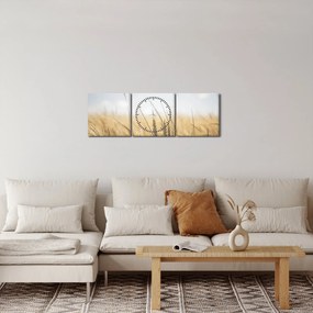 Obraz obilia (s hodinami) (90x30 cm)