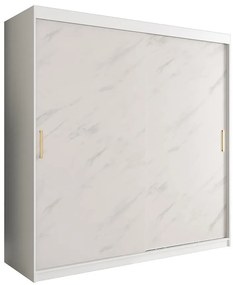 Skriňa Marmur T 200 biely/mramor biely