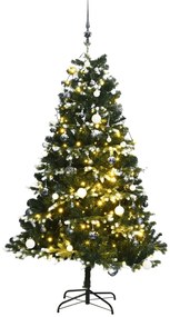 Umelý výklopný vianočný stromček 150 LED a sada gúľ 150 cm 3210320