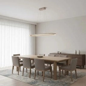 LED luster na lanku CASHMERE LED/80W/230V 30x100 cm béžový