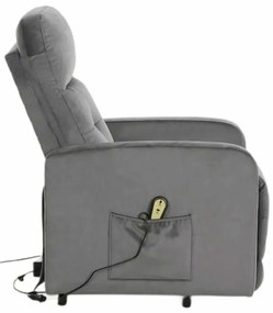 Polohovacie kreslo Lennox II Velvet, sivá