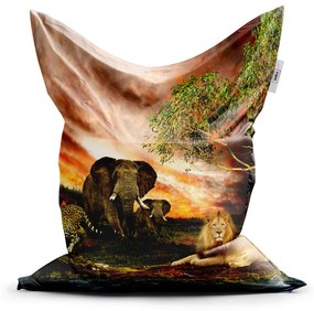 Sablio Sedací vak Zvieratá zo Sahary - 200x140 cm