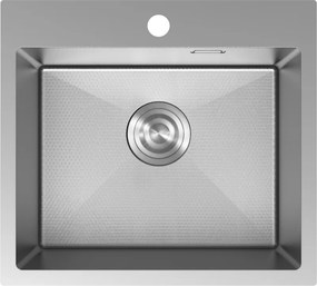 Mexen Solix, 1-komorový nerezový drez 500 x 450 mm, brúsena oceľ, vzor voština, 6402501000-01HC