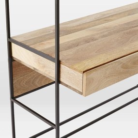 furniture-nabytek.cz - Drevený stôl s kovovým podstavcom z masívneho mangového dreva 130x213x55