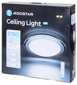 Aigostar - LED stmievateľné stropné svietidlo LED/30W/230V 2700-6500K pr. 42,9 cm chróm+DO