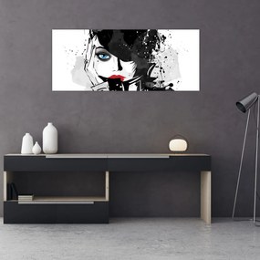 Obraz - Tajomná žena (120x50 cm)