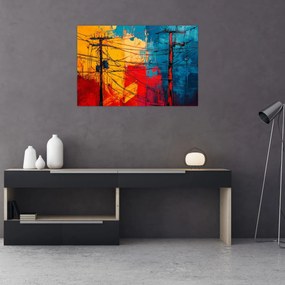 Obraz - Abstraktné elektrické vedenie (90x60 cm)