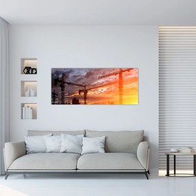 Obraz - Stavenisko (120x50 cm)