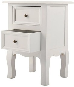 Set 2 nočných stolíkov, biely