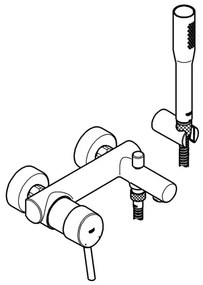 GROHE 32212001 - Vaňová batéria CONCETTO lesklý chróm