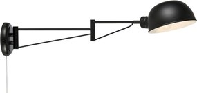 Čierne nástenné svietidlo Portland – Markslöjd