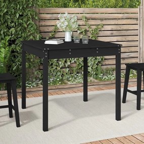 Záhradný stolík čierny 82,5x82,5x76 cm borovicový masív 823966