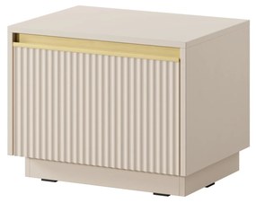 Nočný stolík Royal II 54 cm béžový/zlatý