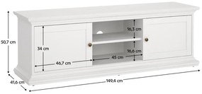 TV stolík/skrinka Phung 77810 (biela). Vlastná spoľahlivá doprava až k Vám domov. 1119649
