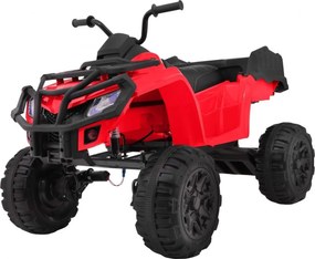 Ramiz Detská štvorkolka XL ATV 2,4 GHz na batérie červená na diaľkové ovládanie + pohon 4x4 + nosič batožiny + pomalý štart + EVA + LED a zvuky