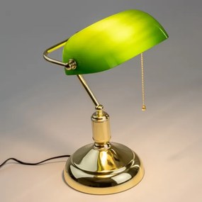 Brilagi - Stolná lampa BANK OFFICE 1xE27/60W/230V zlatá/zelená
