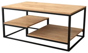 Moderný konferenčný stôl Nina, dub craft zlatý/čierna
