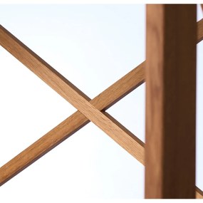 Regál z dubového dreva v prírodnej farbe 70x198 cm X-Shelf – Unique Furniture