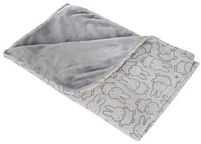 Sivá bavlnená detská deka 80x80 cm Miffy – Roba