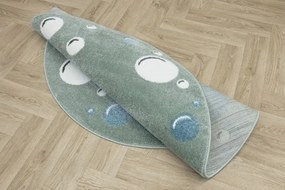 Koberec LIMA M041A zelený / krémový kruh