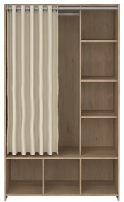 Bielo-béžová šatníková skriňa v dekore duba 105x180 cm Kit – Tvilum