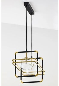 Jupiter 2029 - Luster na lanku FIORI 2xG9/10W/230V čierna/zlatá/číra