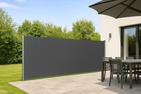 JAGO Výsuvná bočná zástena, 200 x 500 cm, antracit