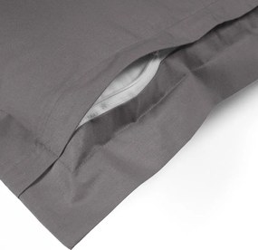 Biante Bavlnená obliečka na vankúš s lemom Moni MO-077 Sivá 40 x 60 cm