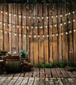 DecoKing Svetelná vianočná reťaz Hviezdičky teplá biela, 100 LED