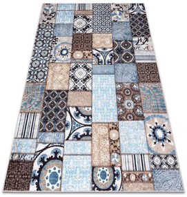 Koberec MIRO 51913.802 patchwork, modrý / hnedý