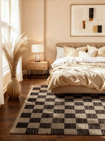 Kusový koberec Handloom 106333 Rex White Black, 120x170, čiernobiela, chodba / predsieň, Hanse Home