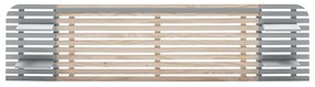 Svetlosivé/prírodné čelo postele z borovicového dreva 240x62 cm Dimas – Marckeric