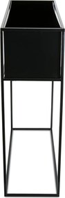 KOVOVÝ KVETINÁČ SO STOJANOM RECT 70X24X64 CM ČIERNA
