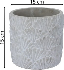 Cementový obal na květináč Purine 15 cm šedý