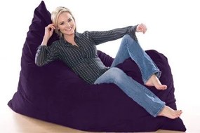 Sedací vak vankúš fialový semišový EMI