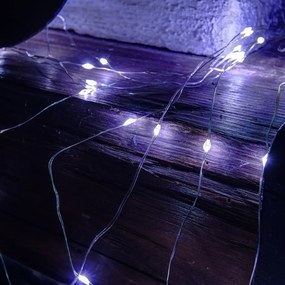 DECOLED LED světelný řetěz, 12 x 1,5 m, ledově bílá, 180 diod