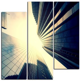 Obraz na plátne - Perspektíva mrakodrapu - štvorec 3252C (105x105 cm)