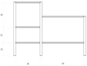 Knižnica z dubového dreva v prírodnej farbe 115x86 cm Pola - The Beds