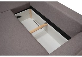 Univerzálna rohová sedačka SEVILLA s funkciou spania a úložným priestorom, sivá