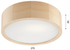 Svetlohnedé stropné svietidlo so skleneným tienidlom ø 27 cm Eveline – LAMKUR