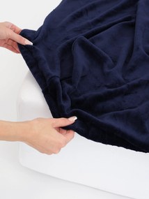 Plachta mikroplyš Deluxe 220 x 200 cm - tmavo modré