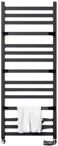 Regnis LOX DUO, vykurovacie teleso 300x1160mm, 582W, čierna matná, LOXDUO1190/300/D270/BLACK