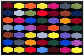Geometrické vzory- premium rohožka - farebné kocky (Vyberte veľkosť: 100*70)