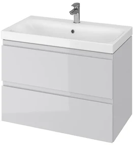 Cersanit - SET skrinka + umývadlo, šedý lesk, Moduo 80, S801-220-DSM