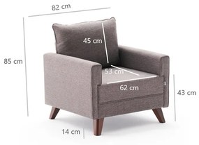 Kreslo  Bellina (hnedá). Vlastná spoľahlivá doprava až k Vám domov. 1062338