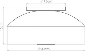 Čierne stropné svietidlo ø 30 cm Blacko – Sollux