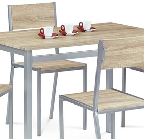 BONTEC Jedálenský set so 4 stoličkami, 110x70x77cm, mdf, dub sonoma, HARVEY SON Farba: Hnedá