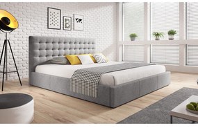 Čalúnená posteľ VERO rozmer 180x200 cm - sivá